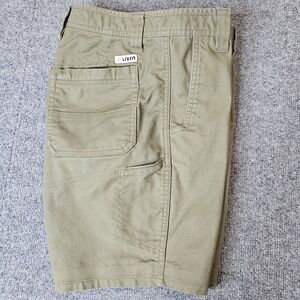 Livsn Men's Flex Canvas Shorts Size 30‎ Green Canvas Organic Cotton Blend